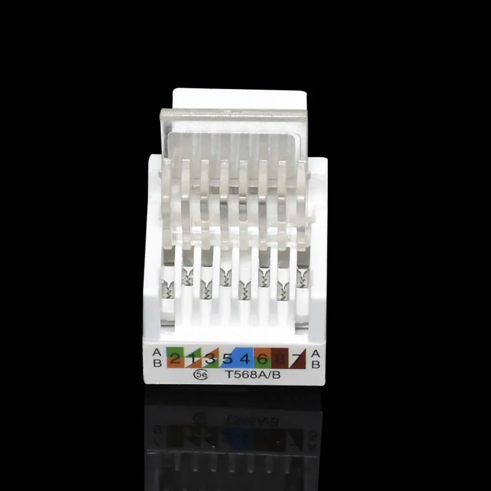 5pcs Tool-free CAT5E UTP network module RJ45 connector Information socket Computer Outlet cable adapter Jack