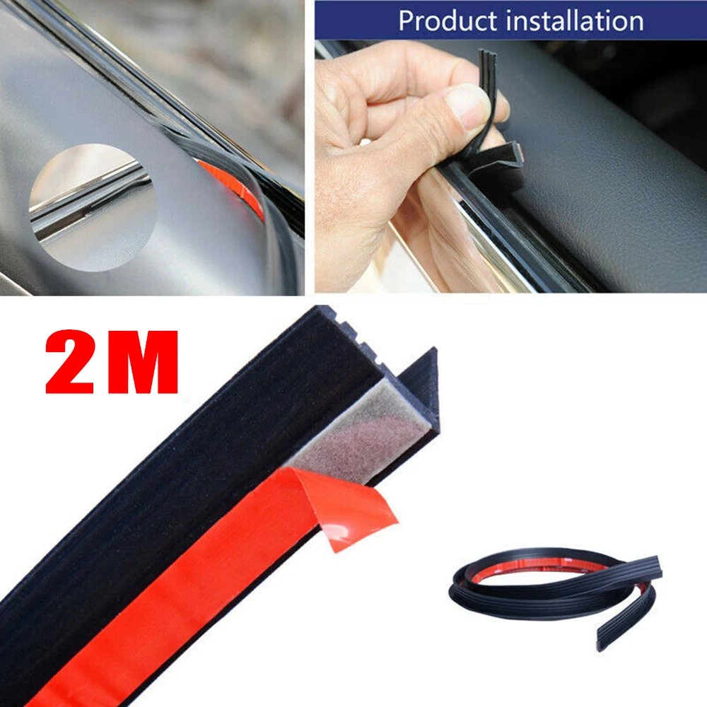 2m Car Glass Sealants Door Casement Trim Edge Moulding Seal Strip