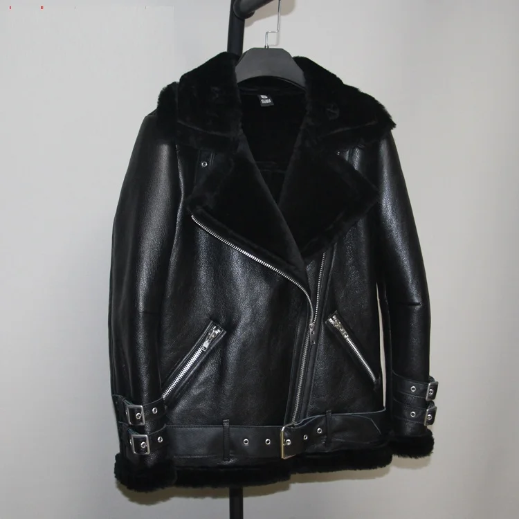 Free shipping.winter thick warm women shearling100