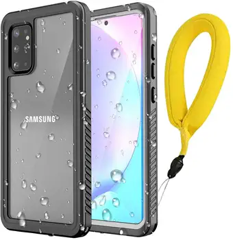

For Samsung Galaxy S20 S20 Plus S20 Ultra 5G Waterproof Case Built in Screen Protector with Fingerprint ID Film Clear Phone Case
