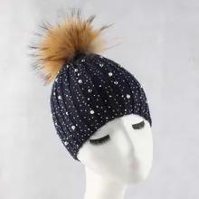 Женские повседневные береты из кроличьего меха со сверкающими бриллиантами, теплая шерстяная шапка, вязаная шапка-ведро, берет gorro#5