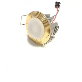 

10pcs/lot LED Mini Cabinet Downlights 3W cut size 34mm AC85-265v gold Frame Recessed Ceiling No Flicker Spot Lights For Home