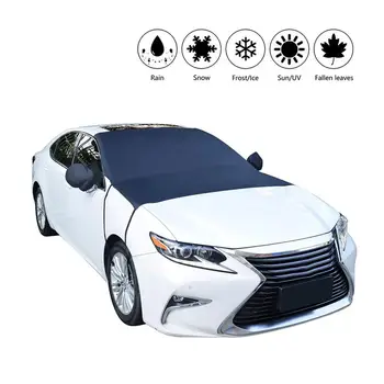 

205*150cm Car Snow Block Car Front Windshield Cover Frost-proof Anti-icing Half-car Clothing Car Cover Protective Cover