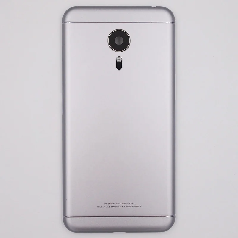 Серый BaanSam Новая задняя крышка батареи для Meizu Pro 5/5,7 дюймов корпус Чехол без кнопки громкости питания - Цвет: Серый