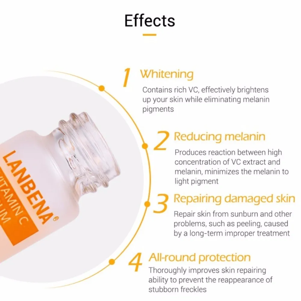 LANBENA Vitamin C Essence Skin Care Whitening Serum Hyaluronic Acid Face Cream Snail Remover Freckle Spots Anti-aging TSLM1 LANBENA Vitamin C Essence Skin Care Whitening Serum Hyaluronic Acid Face Cream Snail Remover Freckle Spots Anti-aging TSLM1