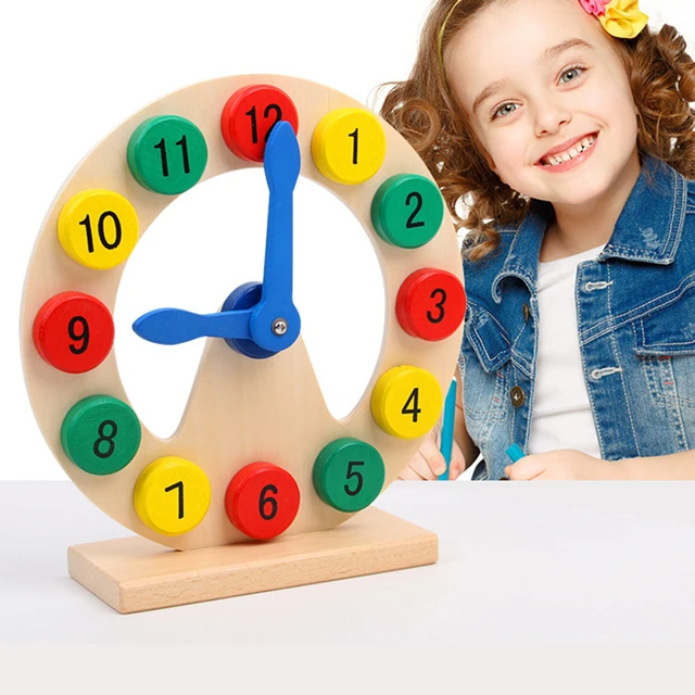 Kids Wooden Numbers Sorting Clock Circular Cognitive Development Educational Toy 5