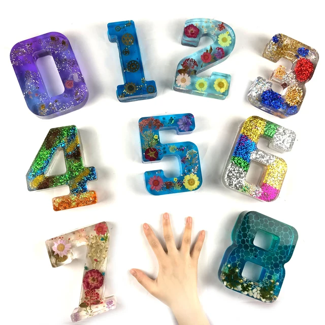 Alphabet Keychain Molds with Hole Large Alphabet Epoxy Resin