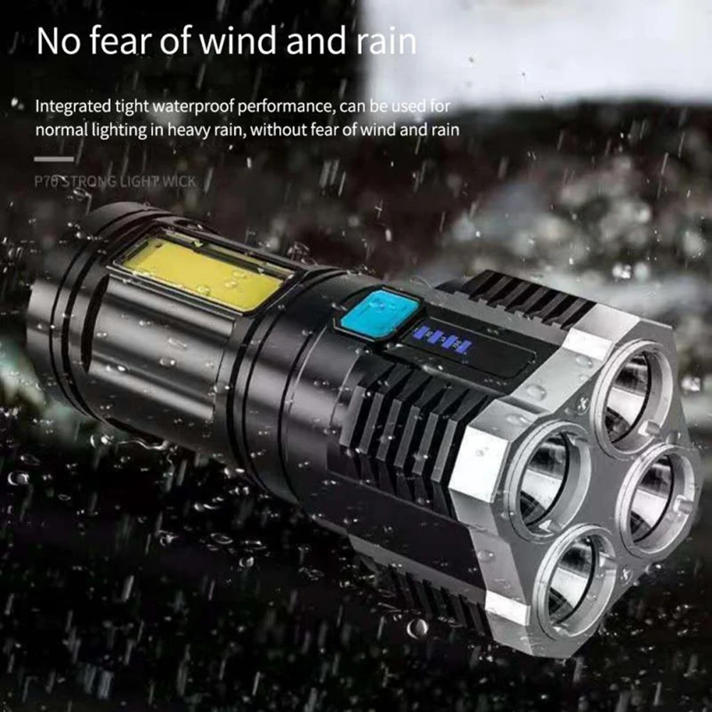 imalent flashlights Led Flashlight Ultra Bright Torch Camping light 4 Lighting Modes Waterproof Hand Torch USB Household Light Use 18650 Battery cool flashlights