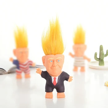 

2020 Newest Long Hair Trump Dressing Doll Action Figures Doll Electioneering President Trump Model