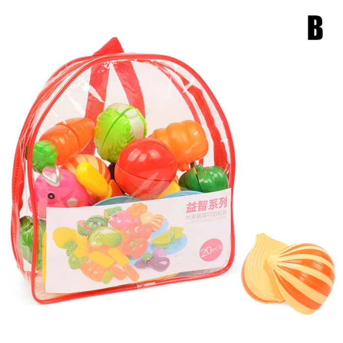 New Play Fruit Kit for Kids Vegetable Set Roleplay Toddler Playhouse Game for Children