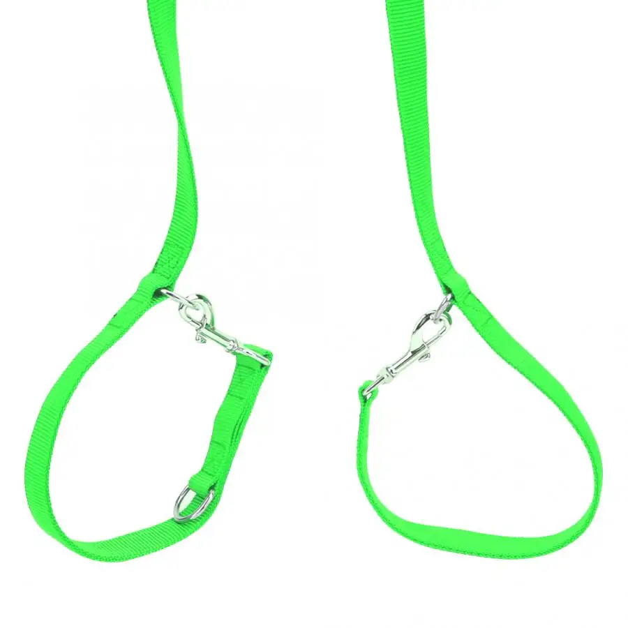 Стиль 2 м двойная пряжка нейлоновый гибкий поводок для собак поводок для прогулок с цепная упряжь для собаки инструменты для собак - Цвет: Зеленый