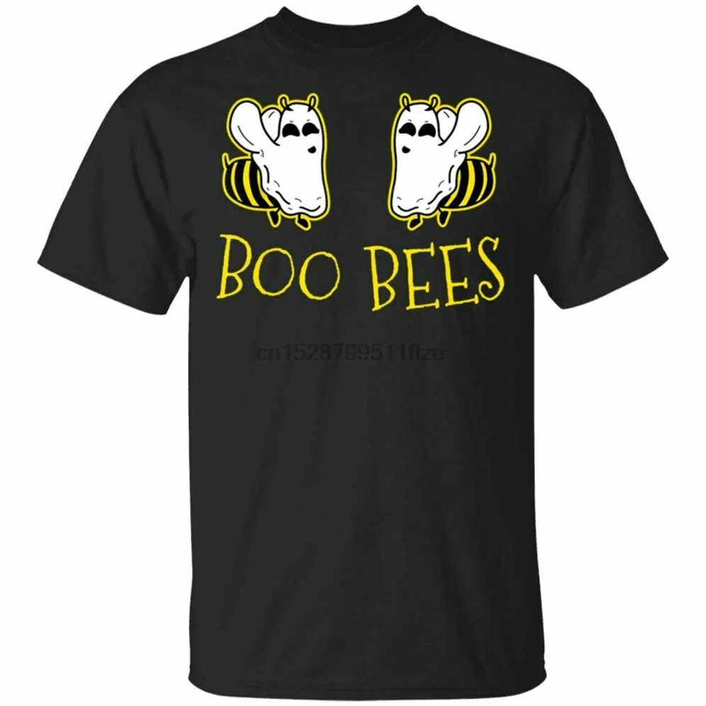 Funny Boo Bees Halloween Couples Costume Satiric Design Black Navy T-Shirt S-6X Harajuku Hip Hop Tee Shirt | Мужская одежда