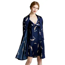 Горячая Распродажа, шелковые сексуальные пижамы для женщин, четыре части, летние шорты на подтяжках, халат, домашняя одежда