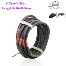 

1Pcs C Type V-Belt C3450/3500/3550-3900mm Black Rubber Triangle Belt Industrial Agricultural Mechanical Transmission Belt
