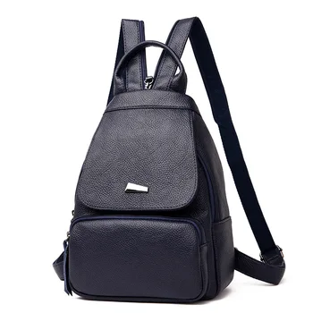 

Simple Small Backpack Women's New Style Soft Hide Substance Fashion Middle-aged Multi-Purpose Chest Pack Backpack Elegant