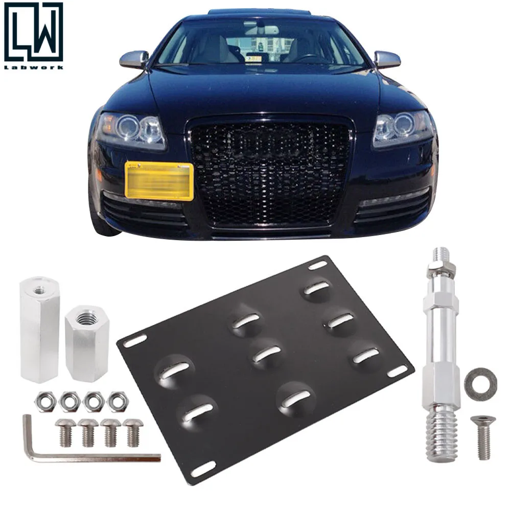 Front Bumper Tow Hook License Plate Mount Bracket For Audi E-tron GT 2022-2024 - Foto 6