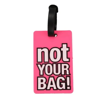 

Name Address Label Watermelon Red Soft Plastic Not Your Bag Pattern Luggage Tag
