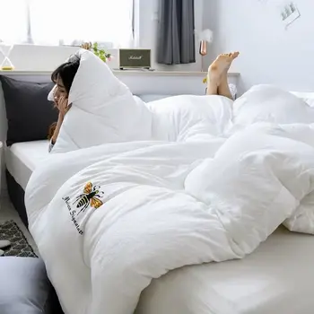 

2019 New Adults soild color twin/queen/king size luxury Winter quilt bedroom thick Warm Quilted duvet bedding comforter blankets