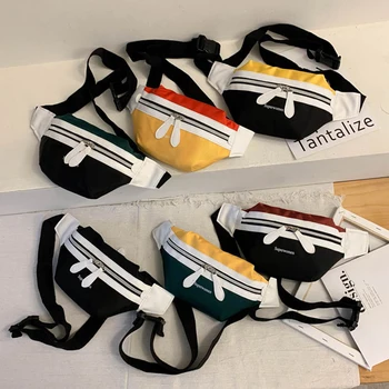 

2020 New Women Summer Chest Bag Canvas Leisure Messenger Bag Outdoors Multifunction Simple Shoulder Bag Fashion Sport Fanny Pack