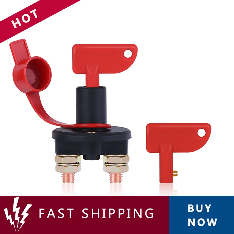 On Off Car Battery Isolator Switch Max 32V 200A CONT 300A INT Disconnect Battery Isolator Switch Master Cut Off Kill Switch for Cars Off Road Vehicle Trucks Marine//Boat