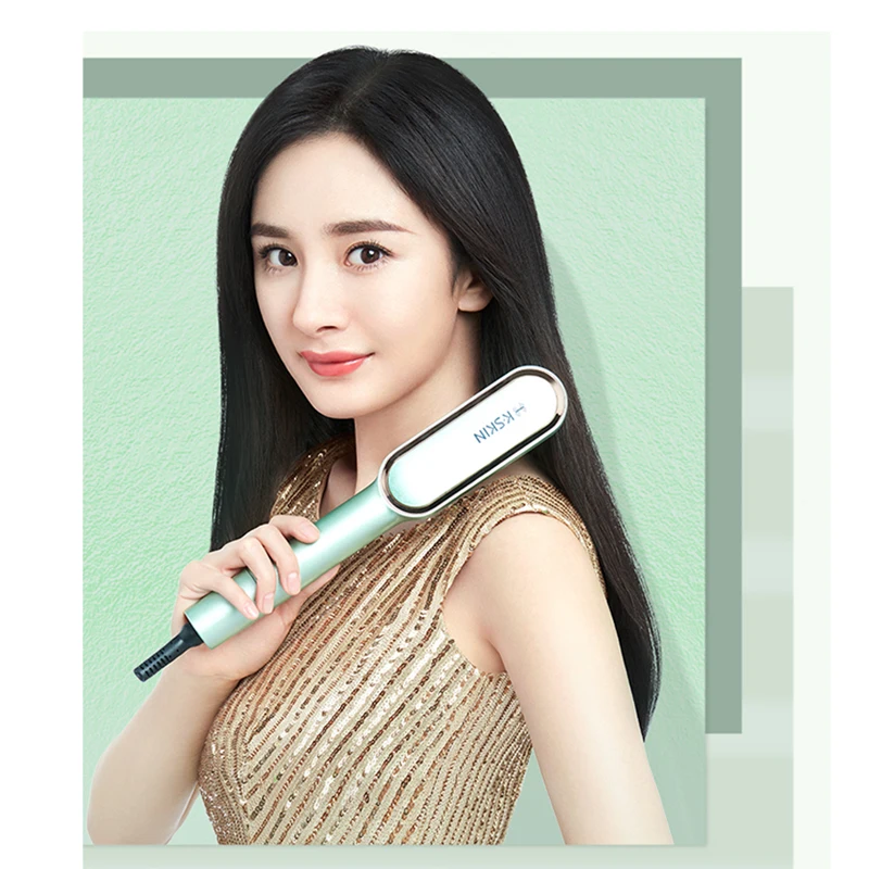 Multifunctional Hot Combs Anti-Scalding Hair Straightening Brush Ceramic Hair Curler Heated Electric Smart Straightener