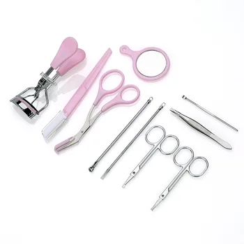 

Currently Available Beauty Tool Kit Repair Eyebrows Scissors GIRL'S Pink Mirror Eyelash Curler Tool Kit