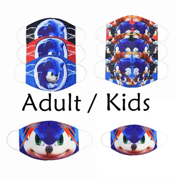 

Cartoon Sonic The Hedgehog Game Anti-pollution Masks Adult Kids Dust Masks Washable And Reusable Masks Cotton Unisex Anime Masks