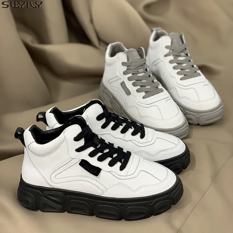 

SWYIVY Chaussure Femme Synthetic Women Sneakers Casual Shoes Woman 2019 Winter Short Plush Shoes Ladies Solid Sneakers Women New