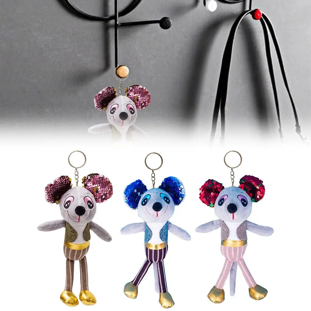 Блестящая кукла мышка игрушка брелок сумка Подвеска милый красочный чучело