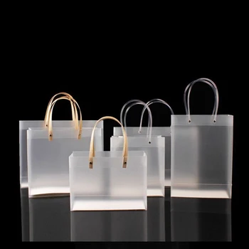 

PVC plastic Matte bustine trasparenti confezioni shopping cosmetic packaging bags wedding baby shower gift bag bolsitas de papel