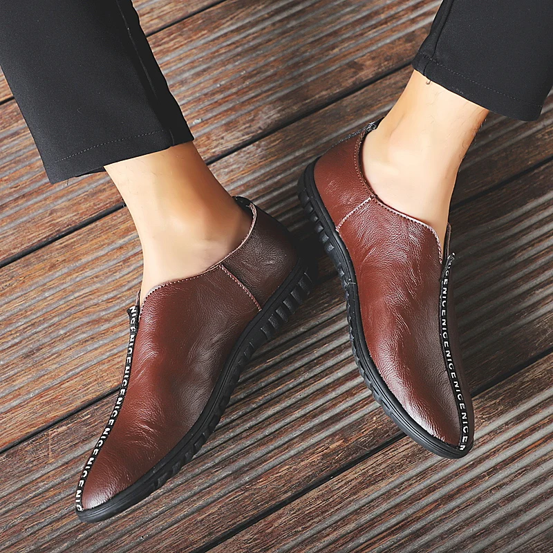 SKRENEDS/брендовая мужская повседневная обувь из натуральной кожи; Мужская обувь для отдыха на шнуровке из мягкой кожи; нескользящая мужская деловая обувь; сезон весна-осень