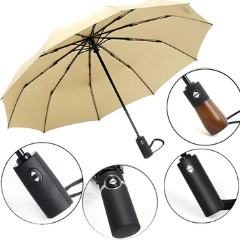 

Wind Resistant Full Automatic Umbrella Business Folding Umbrella Strong Frame Windproof Umbrella For Man Large Male Car Paraguas