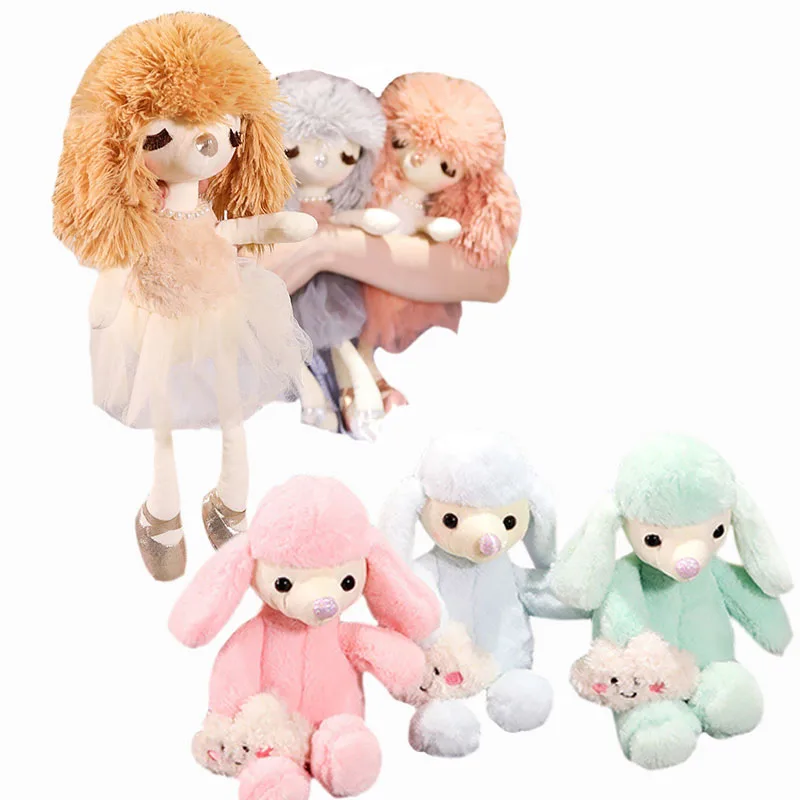 

1pcs 42cm Kawaii Poodle Plush Doll Stuffed Elegant Dog Toy Collectible Kids Plush Toy Girl Birthday/Xmas Gift