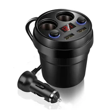 Автомобильное зарядное устройство, зарядное устройство для мобильного телефона, автомобильное зарядное устройство А, два USB, один на четыре прикуривателя, автомобильное зарядное устройство для iphone x, xiaomi, samsung, s10