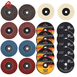 Disques à lamelles de 3 pouces, 75mm, pour meuleuse d'angle, pour la coupe du bois, outils abrasifs 