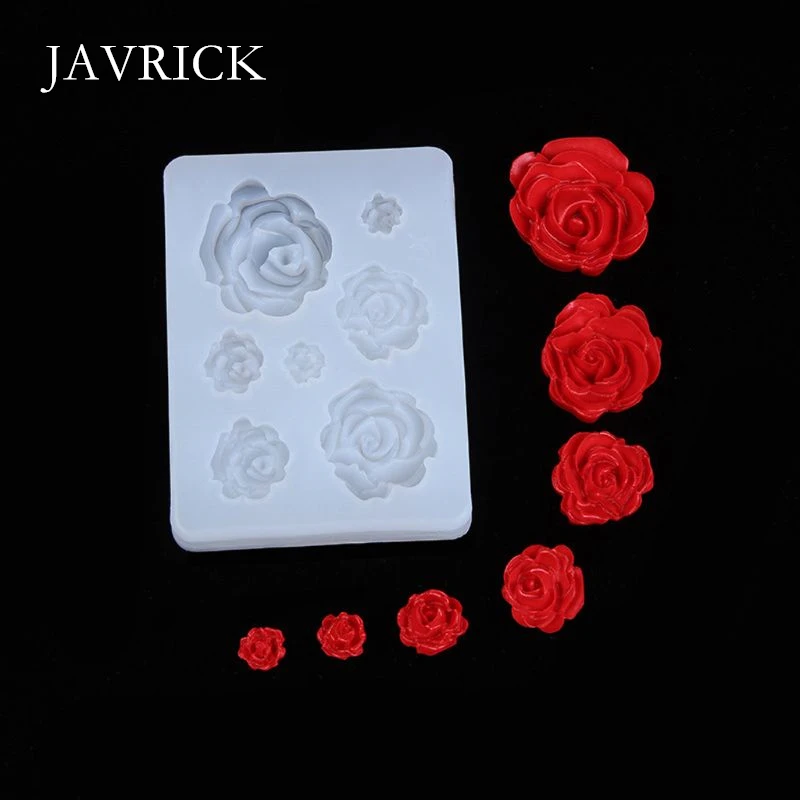 

7 Sizes Resin Rose Flower Pendant Silicone Mold Resin Craft Tool DIY Pendant Accessories Jewelry Making Tool