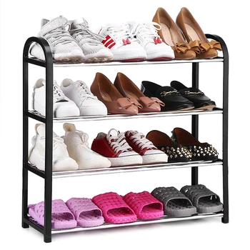 

Shoe Rack Aluminum Metal Standing Shoe Rack DIY Shoes Storage Shelf Home Organizer Accessories Shoe Rack