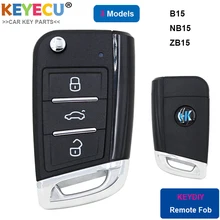 KEYECU KEYDIY B NB ZB Series B15 NB15 ZB15 Universal KD MQB Style Smart Remote Key   3 Buttons   for KD900 KD900+ URG200 KD X2