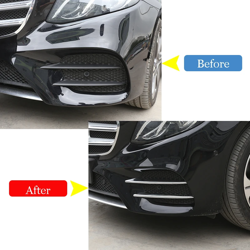 4 шт. аксессуары для Mercedes Benz E Class W213 E200 E300 2016 2017 E43 AMG|Хромирование| |