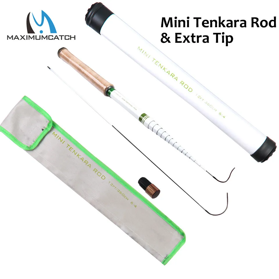 Maximumctach 8-12ft Mini Tenkara Fly Fishing Rod 6:4 7:3 Action 9/15/16Sec Telescoping Tenkara Fly Rod