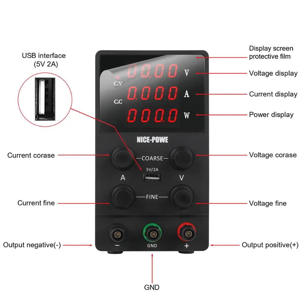 NICE-POWER Lab Switching Power Supply DC laboratory Adjustable 30V 72V 80V 100V 110V 120V Bench Digital Display Power Supplies-2