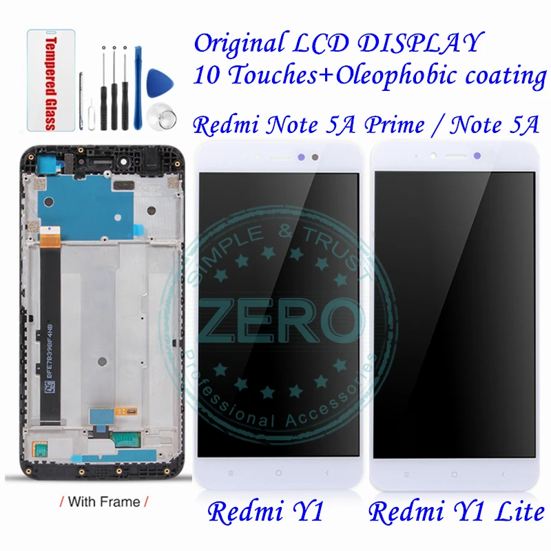 Оригинальный Для Xiaomi Redmi Y1 / Lite ЖК дисплей + рамка для Note 5A Prime LCD дигитайзер экран