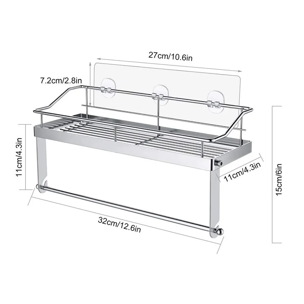 Настенный держатель для телефона из нержавеющей стали, корзина для специй, шкаф-органайзер для кухни, держатель туалетной бумаги, клейкая бумага, вешалка для полотенец# G7