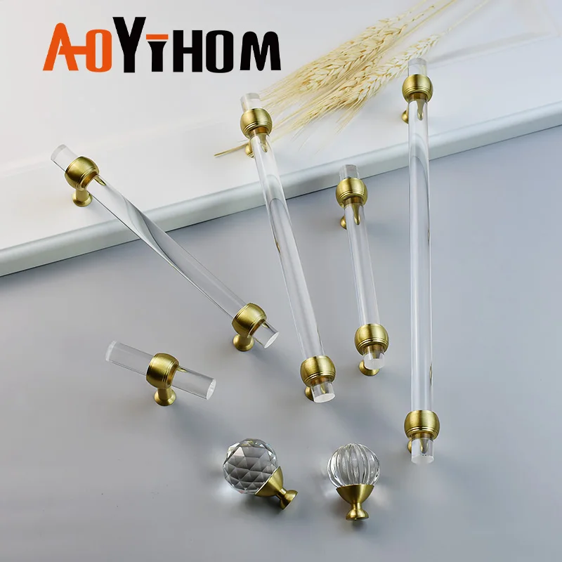 Прозрачная акриловая Т-образная ручка AOYIHOM для кухонной мебели, ящик, шкаф, обувные шкафы, шкафы для гардероба, дверная ручка Прозрачная акриловая Т-образная ручка AOYIHOM для кухонной мебели, ящик, шкаф, обувные шкафы, шкафы для гардероба, дверная ручка