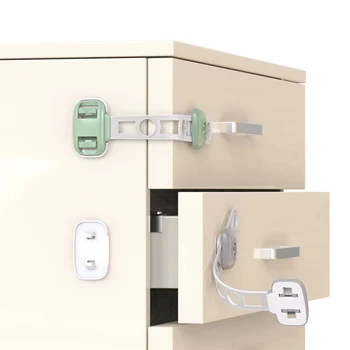 

Baby Infant Security Lock Double Snap Safety Lock Protective Drawer Lock Baby Anti-Pinch Tool
