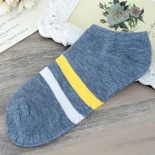 Удобные хлопковые носки в полоску; тапочки; короткие носки до щиколотки; 40