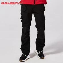 BauskyddB131 Мужская рабочая одежда, Осенние рабочие брюки, рабочие брюки, многофункциональные карманы, рабочие брюки, черные рабочие брюки-карго, униформа