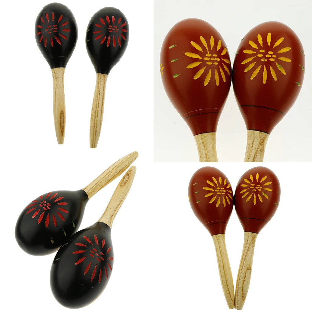 1 пара деревянные maracas Noisemaker перкуссионные игрушки для вечерние сувениры