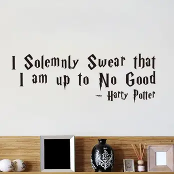 

Harry Potter Proverbs I Solemnly Swear That I Am Up To No Good Wall Sticker Wallpape Vinyl Bedroom Decor Wall Decal Living Room