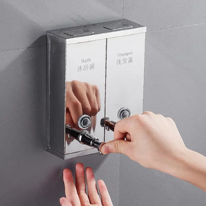 Stainless Steel Soap Dispenser Hand Liquid Soap Dispenser Squeeze Wall-Mounted Hotel Bathroom Kitchen Hardware Convenient Modern Stainless Steel Soap Dispenser Hand Liquid Soap Dispenser Squeeze Wall-Mounted Hotel Bathroom Kitchen Hardware Convenient Modern